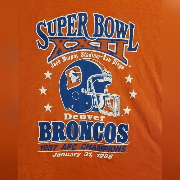 Superbowl 1988 T-shirt Denver Broncos Large - Picture 1 of 4